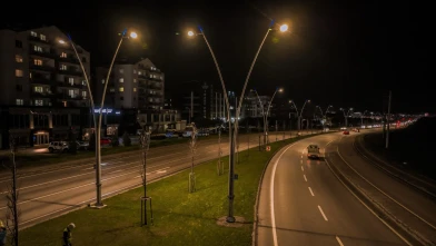 Bursa'da Çalı Yolu büyükşehir belediyesi tarafından aydınlatıldı