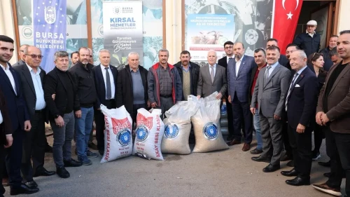 Bursa'da küçükbaş hayvan yetiştiricilerine yem ve aşı desteği verildi