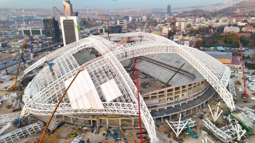 Ankara'da 19 Mayıs Stadyumu'nun son hali drone ile görüntülendi