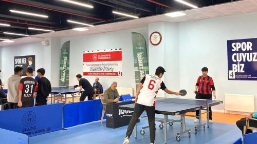 Elazığ'da okul sporları masa tenisi müsabakaları sona erdi