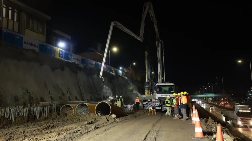 Kocaeli'de büyükşehir ekipleri yeni yıla şantiyelerde çalışarak girdi