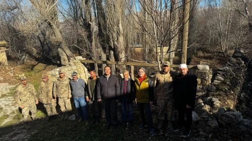Harmankaya köyünde kaymakam Arıkan altyapı ve sosyal projeleri inceledi