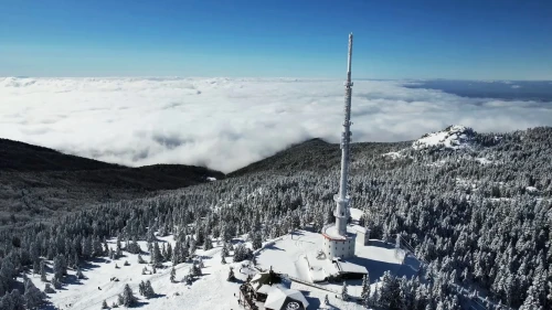 Uludağ’da sömestr yoğunluğu drone ile havadan görüntülendi