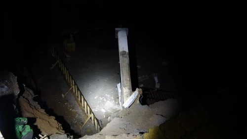 Malatya’da 6 katlı binanın istinat duvarı çöktü