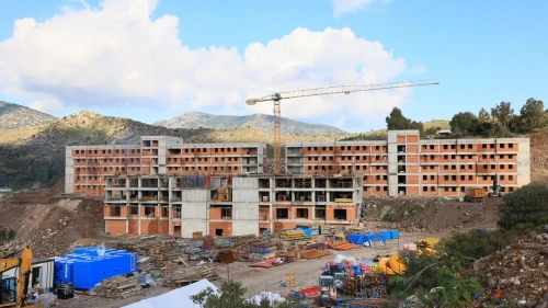 Bodrum’da 400 öğrenci kapasiteli yeni öğrenci yurdu inşaatı hızla devam ediyor