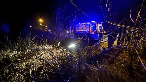 Kırklareli'nin Lüleburgaz ilçesinde kontrolden çıkan otomobil tarlaya girdi, sürücü hafif yaralandı