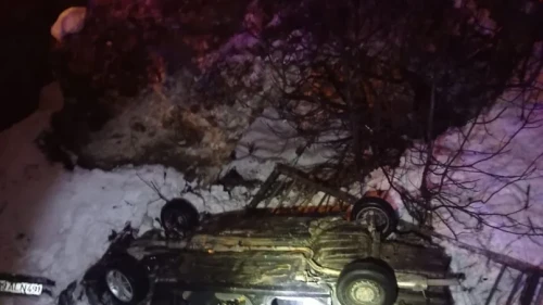 Kahramanmaraş’ta otomobil köprüden uçtu 1’i ağır 4 kişi yaralandı