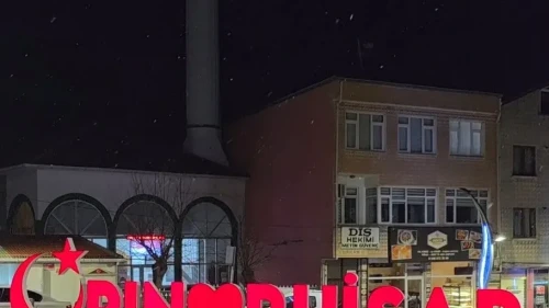 Pınarhisar’da kar yağışı başladı, beyaz örtü cep telefonlarıyla görüntülendi