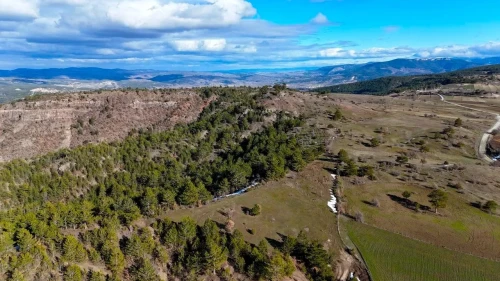 Kastamonu'nun ihsangazi ilçesinde karlar eridi yaylalar yeşile büründü