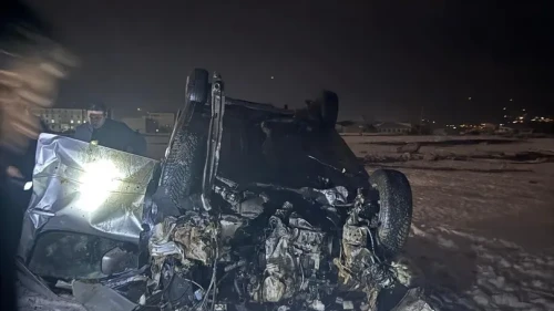 Şırnak'ta yoldan çıkarak takla atan araç hurdaya döndü, 1 ağır yaralı