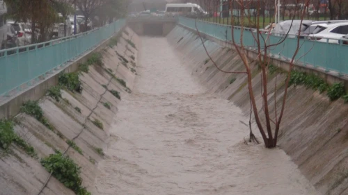 Manisa'da sağanak yağış cadde ve sokakları göle çevirdi