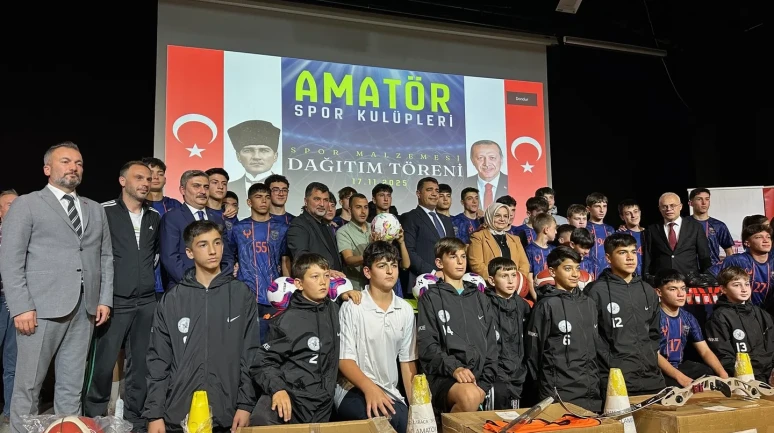Düzce'de amatör spor kulüplerine 1,1 milyon liralık malzeme desteği sağlandı