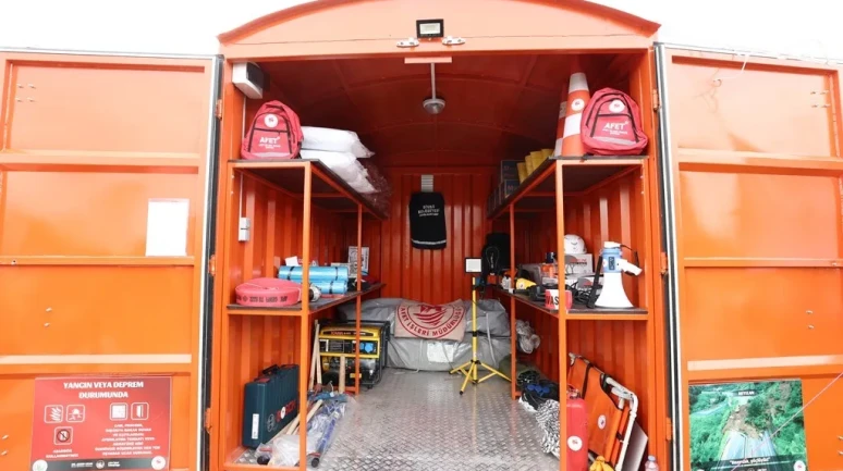 Sivas'ta afet konteyneri uygulaması hayata geçirildi