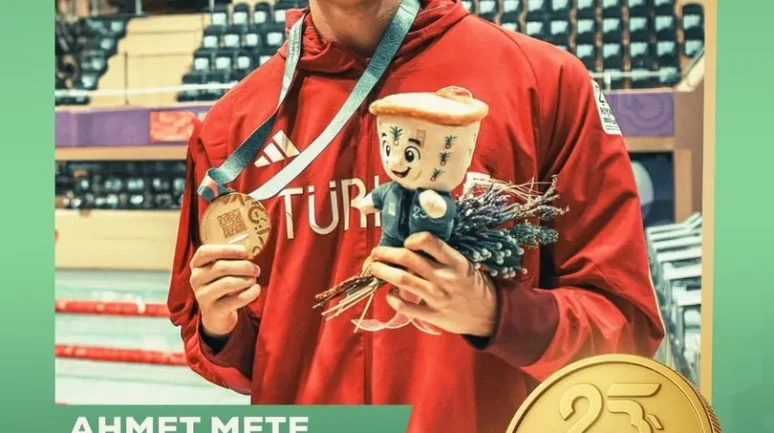 Denizlili Ahmet Mete Boylu Riyad'da 4 altın madalya kazanarak tarih yazdı