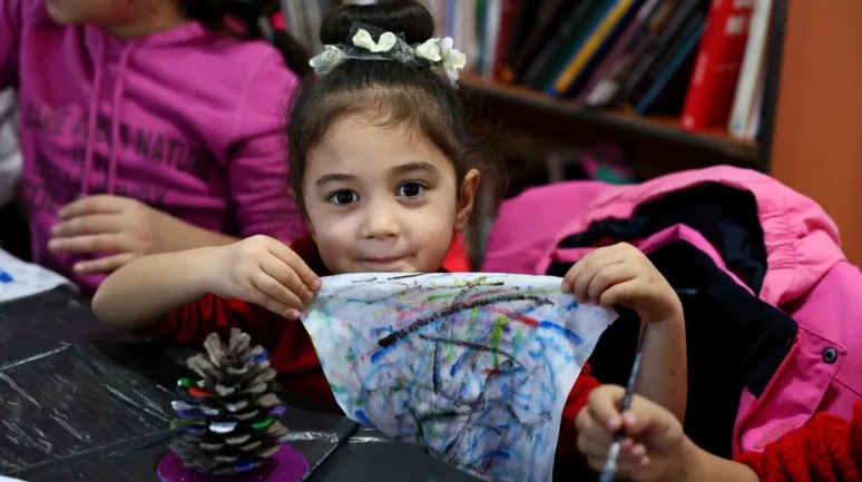 bodrum belediyesi çocuklara yönelik yılbaşı atölyesi düzenledi