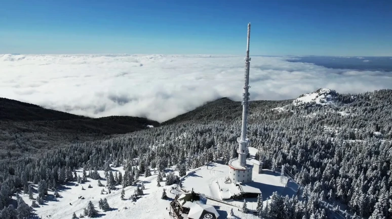 Uludağ’da sömestr yoğunluğu drone ile havadan görüntülendi