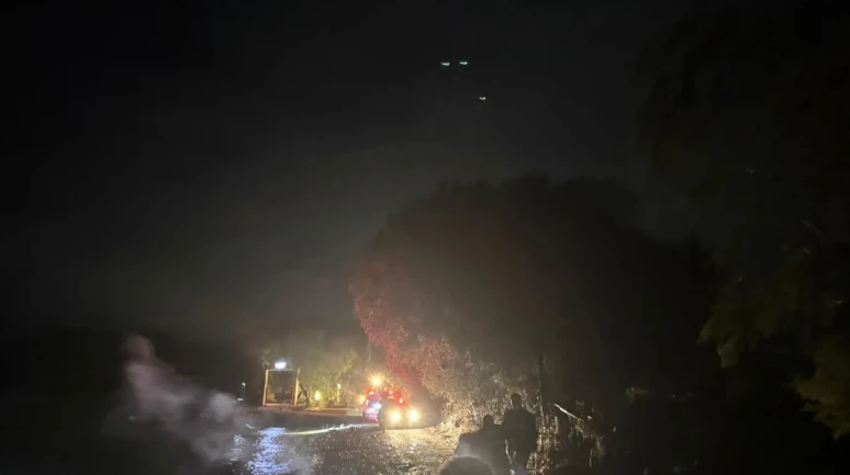 Datça'da sele kapılan sürücü çalıya tutunarak hayatta kaldı