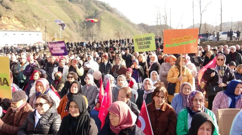 Giresun'da Gelevera Deresi kenarına yapılması planlanan çöp depolama alanına tepki