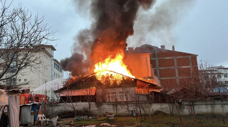 Tokat’ta kediler için yakılan soba nedeniyle iki ev küle döndü