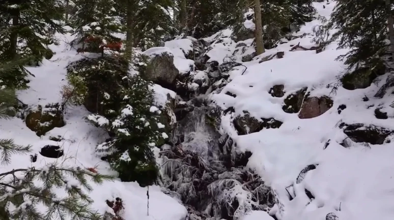 Bolu’da Aladağlar’da kar yağışı kartpostallık görüntüler oluşturdu