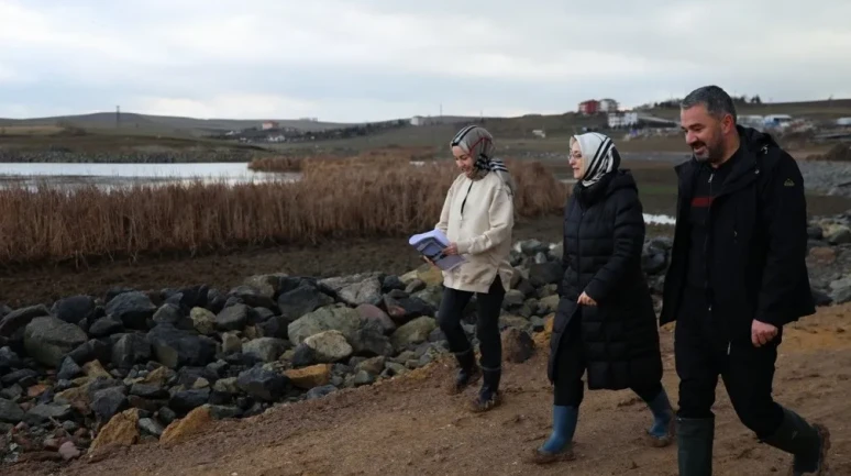 Ankara’da Pursaklar Belediyesi Gümüşoluk Göleti çalışmalarına devam ediyor