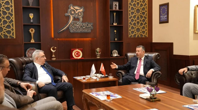 Karabük Üniversitesi Rektörü Kırışık KARDEMİR Genel Müdürü Peker ile görüştü