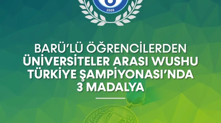 Bartın Üniversitesi öğrencileri Wushu Türkiye Şampiyonası'nda 2 altın ve 1 gümüş madalya kazandı