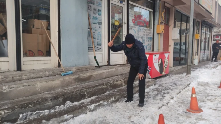 Ardahan'da dondurucu soğuk ağaçları kırağıyla kapladı